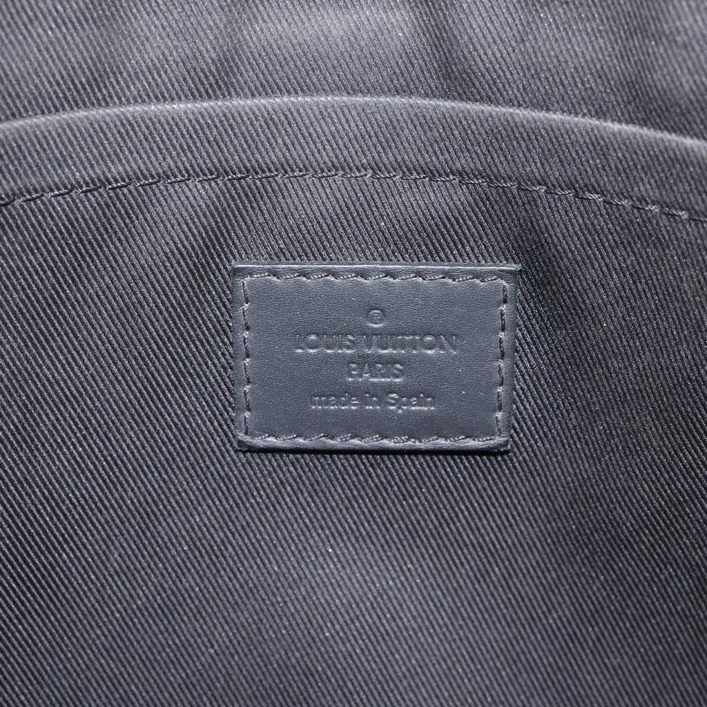 Louis Vuitton Discovery Pochette Monogram Shadow Leather Black Leather Bag