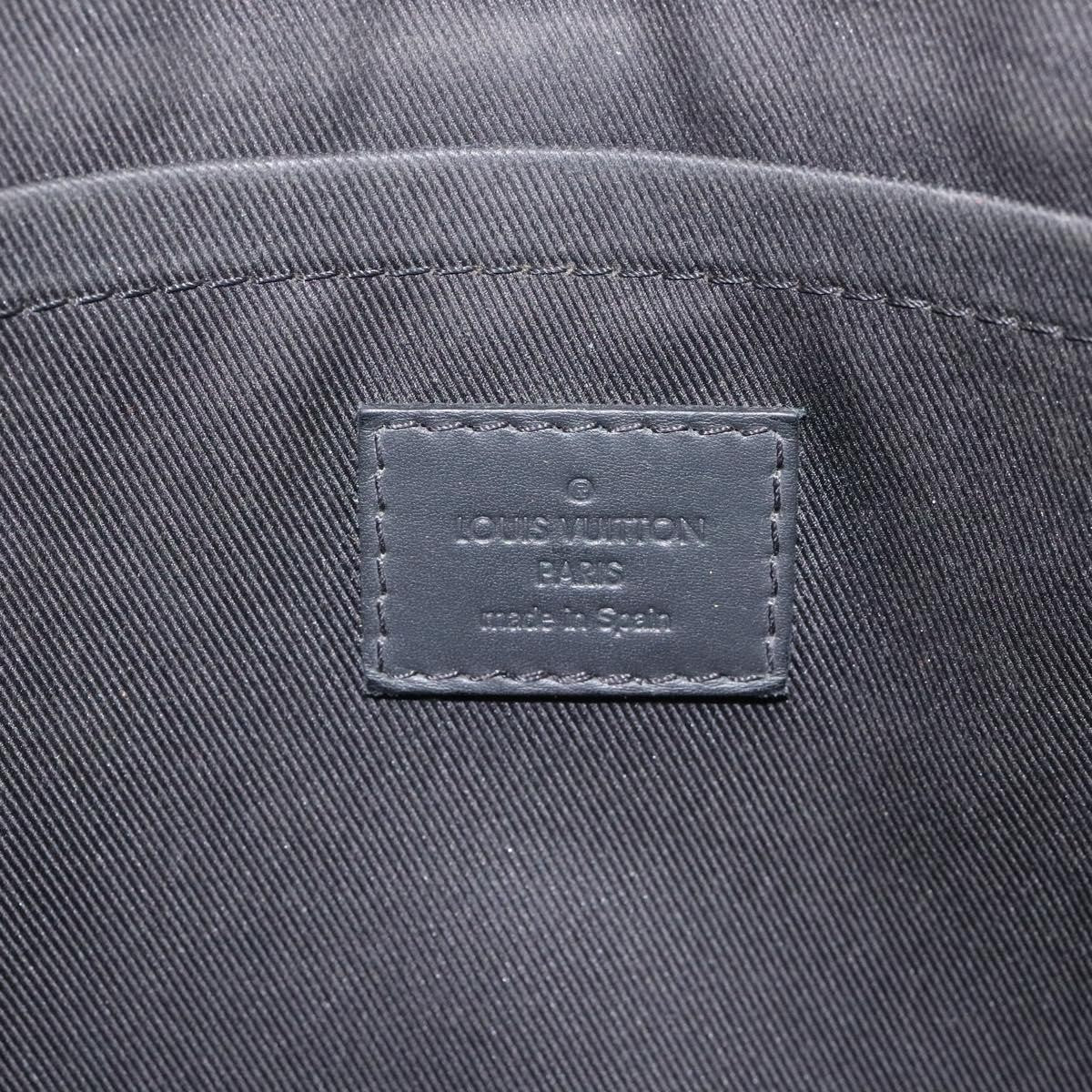 Louis Vuitton Discovery Pochette Monogram Shadow Leather Black Leather Bag