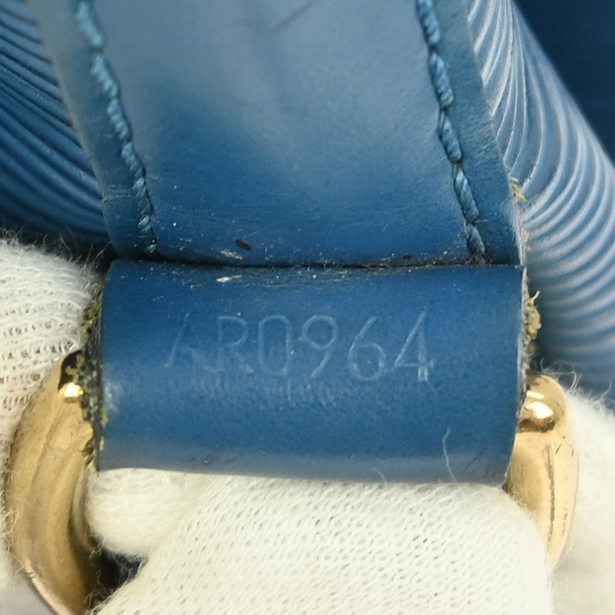 Louis Vuitton Petit Noe Handbag Epi Leather Blue Leather Shoulder Bag