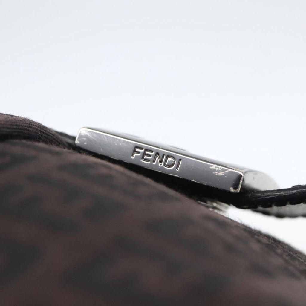 Fendi Vintage Flap Crossbody Bag Zucchino Canvas Brown Canvas Shoulder Bag Bag