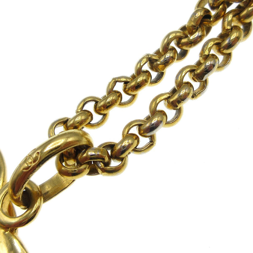 Chanel Cc Heart Pendant Metal Gold Gold_Plated Necklace Jewelry
