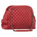 Chanel Matelasse Chain Shoulder Bag Leather Pink Leather Handbag
