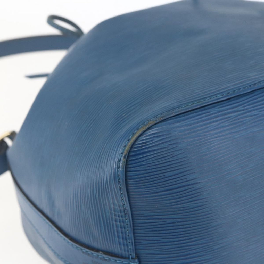 Louis Vuitton Petit Noe Handbag Epi Leather Blue Leather Shoulder Bag