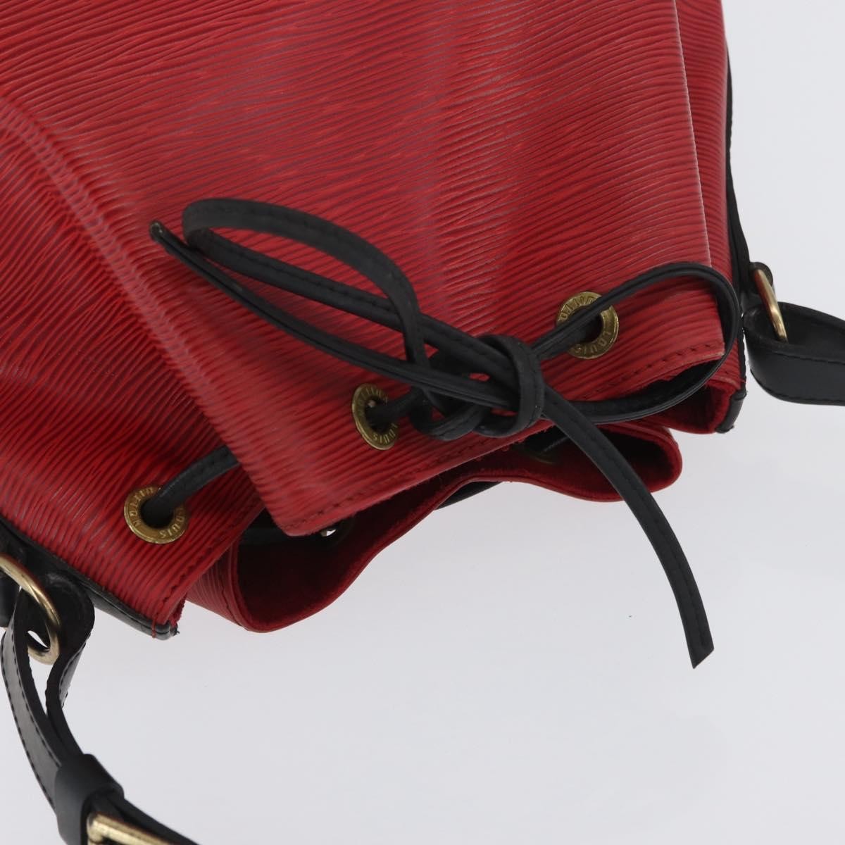 Louis Vuitton Bicolor Petit Noe Handbag Epi Leather Red Leather Shoulder Bag