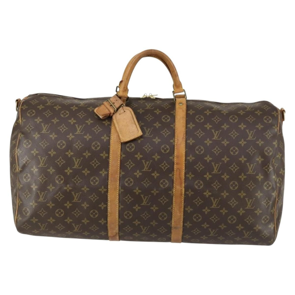 Louis Vuitton Keepall Bandouliere Bag Monogram Canvas Brown Canvas Travel Bag