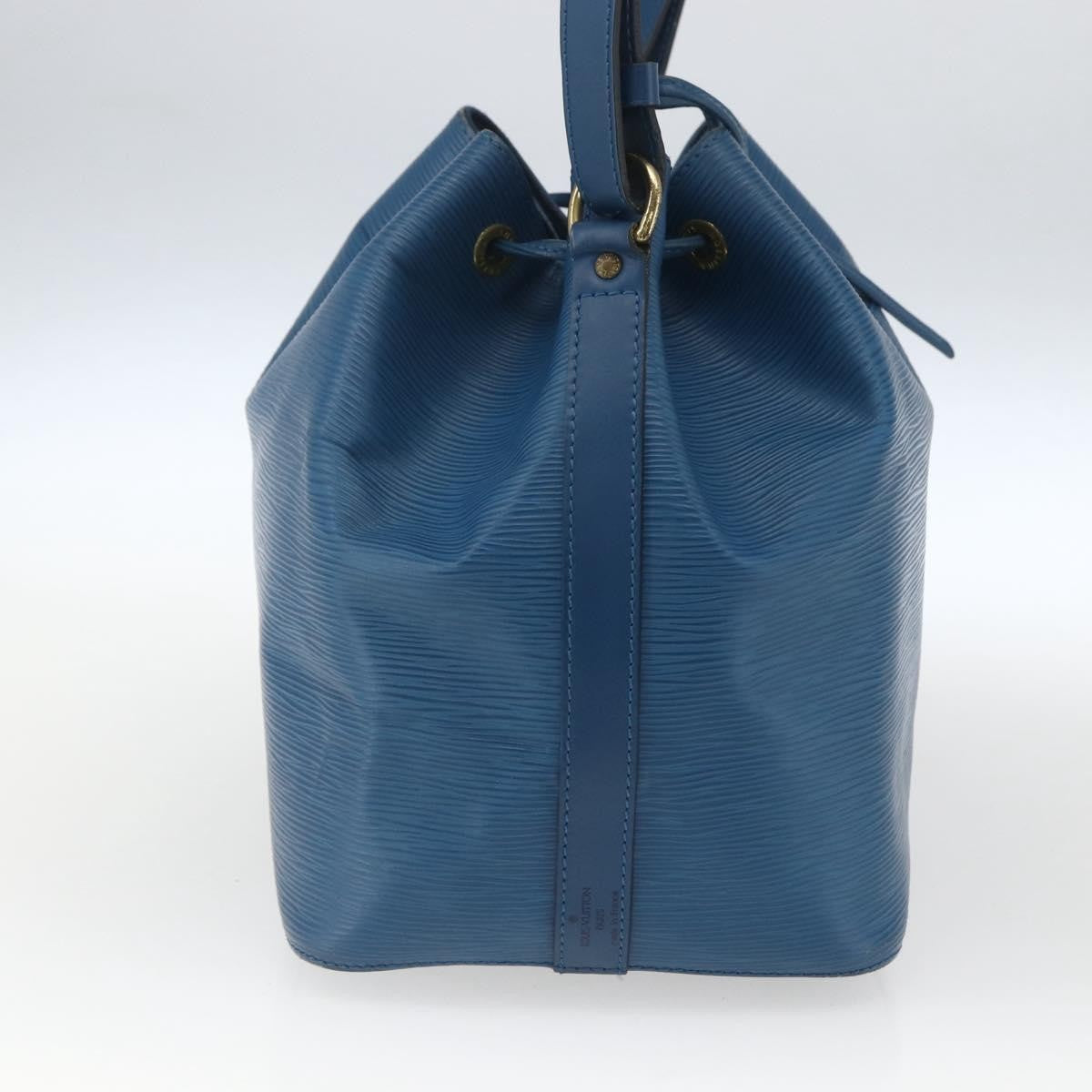 Louis Vuitton Petit Noe Handbag Epi Leather Blue Leather Shoulder Bag