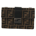 Fendi Baguette Convertible Belt Bag Zucca Canvas Black Canvas Bag