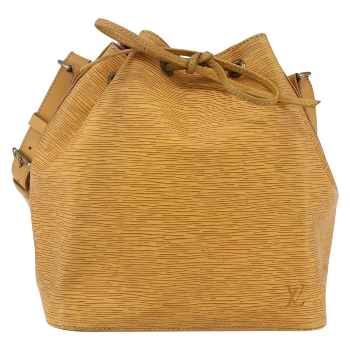 Louis Vuitton Petit Noe Handbag Epi Leather Yellow Leather Shoulder Bag