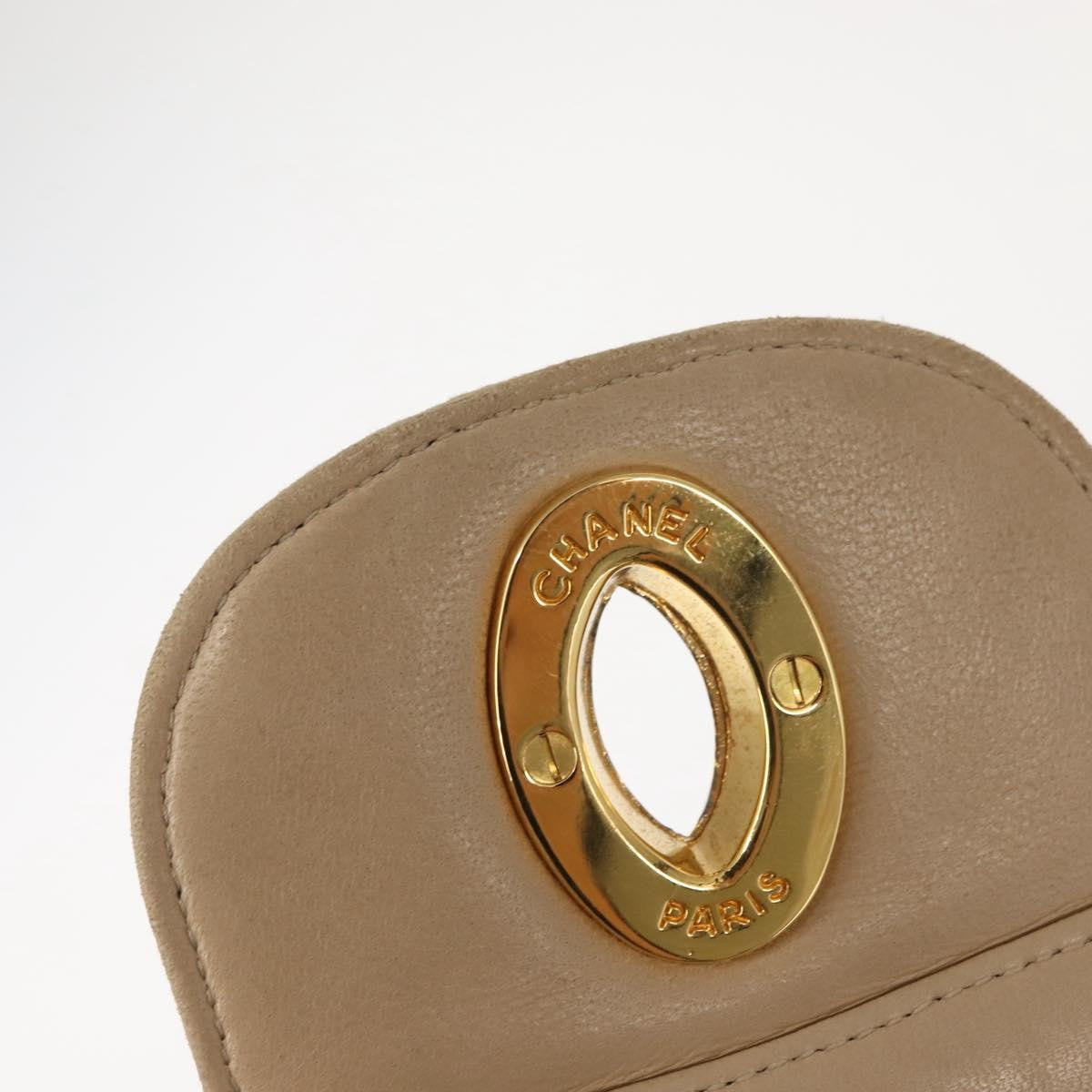 Chanel Vintage Classic Single Flap Bag Silk Beige Satin Shoulder Bag Bag