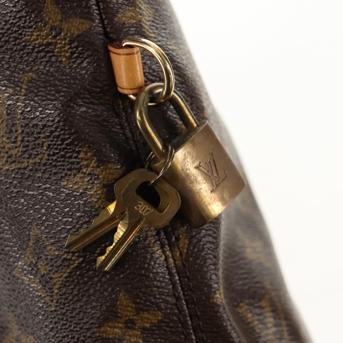 Louis Vuitton Lockit Handbag Monogram Canvas Brown Canvas Handbag
