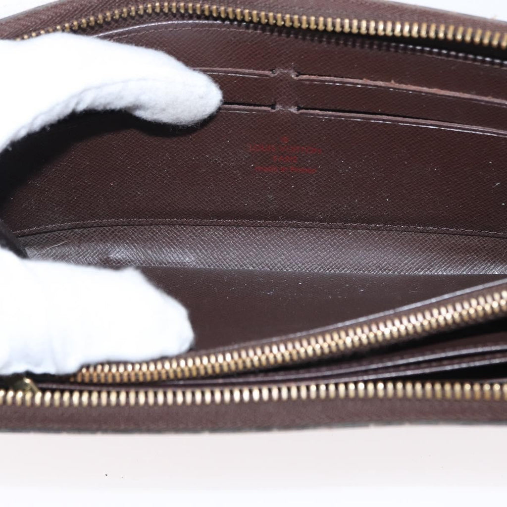 Louis Vuitton Zippy Wallet Nm Damier Brown Canvas Wallets Accessory