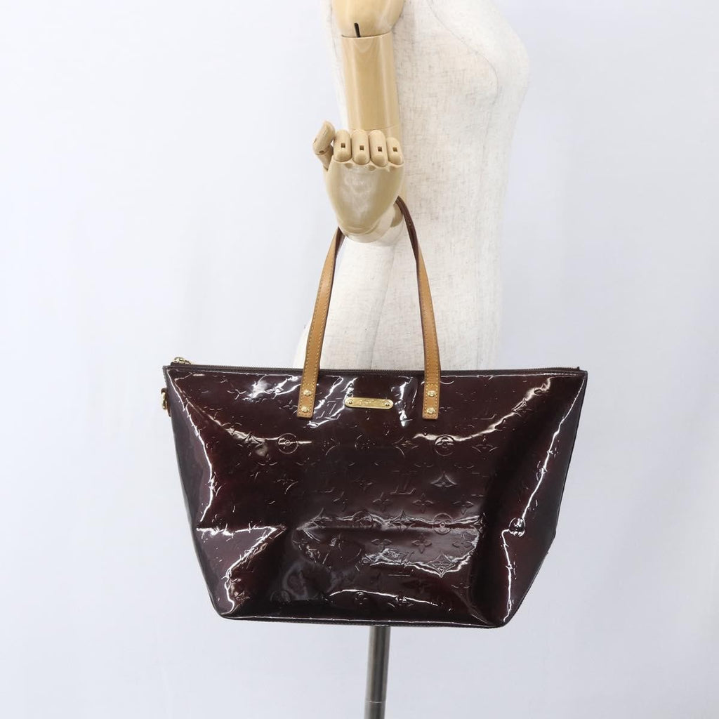 Louis Vuitton Bellevue Handbag Monogram Vernis Brown Patent_Leather Tote Bag