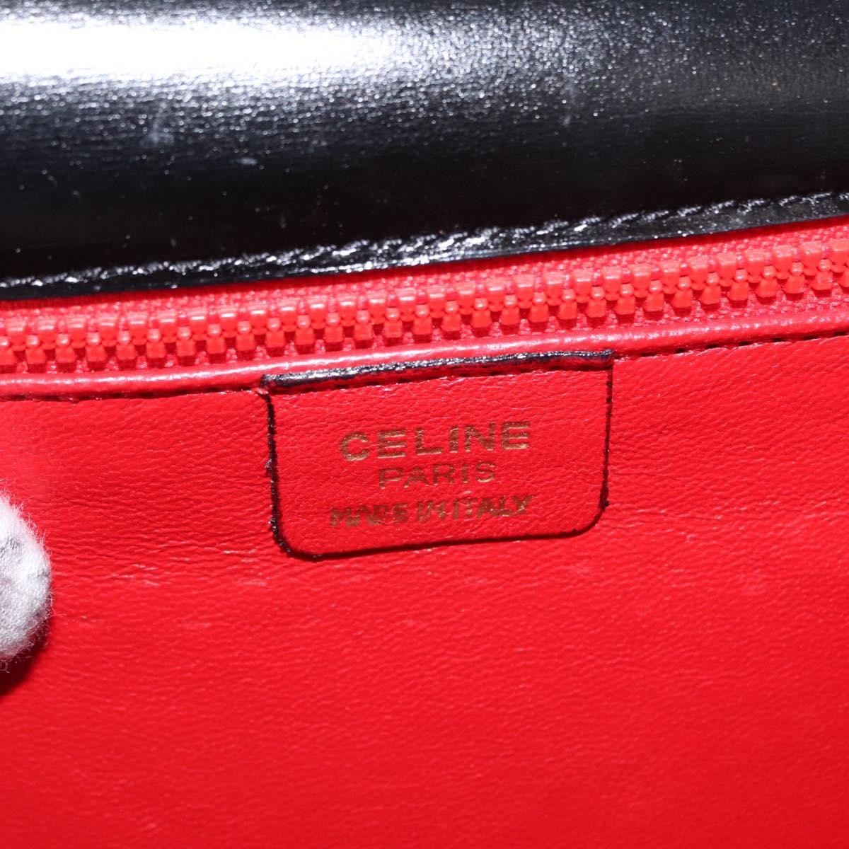 Celine Clutch Bag Enamel Black Patent_Leather Clutche & Pouche Bag