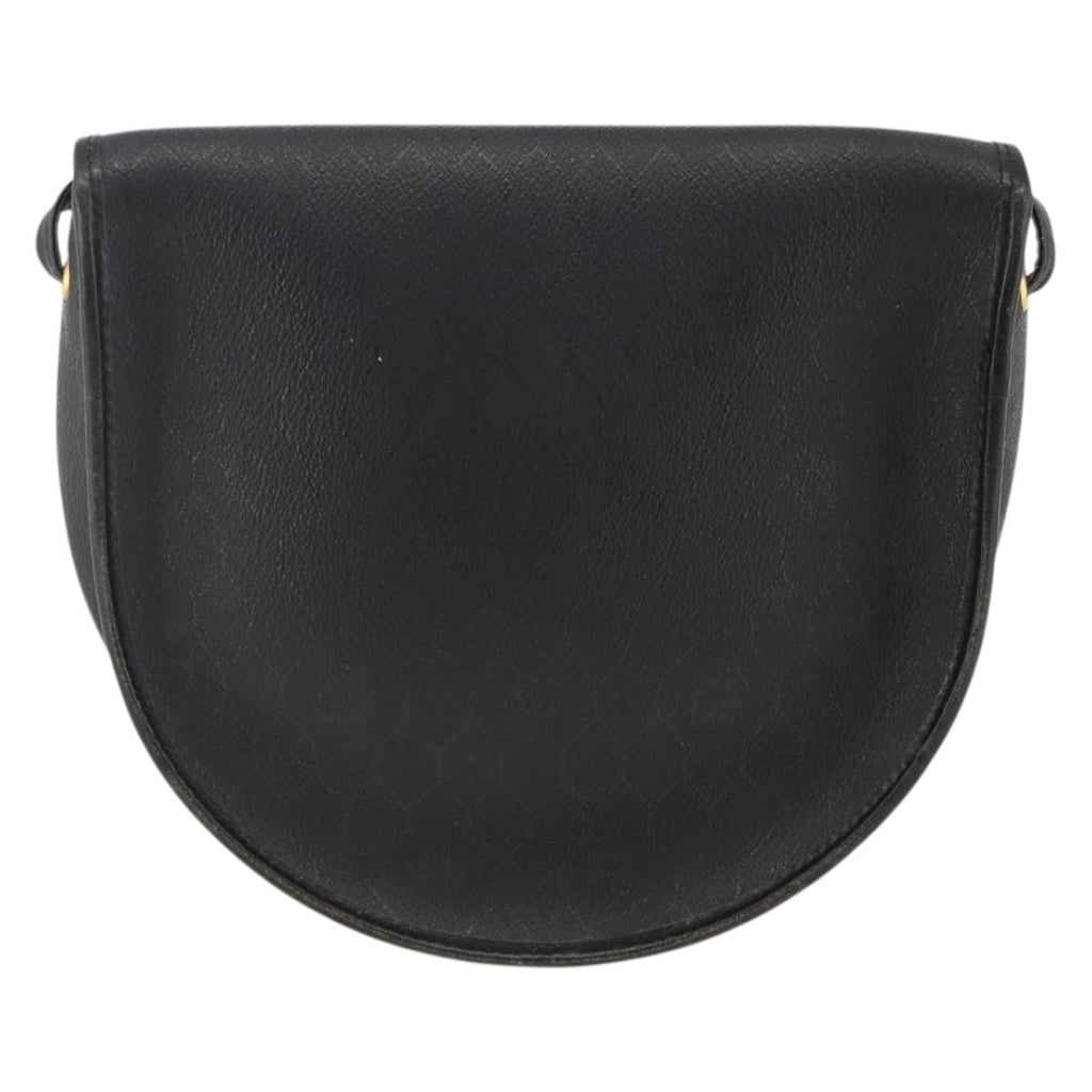 Christian Dior Vintage Honeycomb Shoulder Bag Canvas And Leather Black Canvas Shoulder Bag Bag (Pre-Owned)