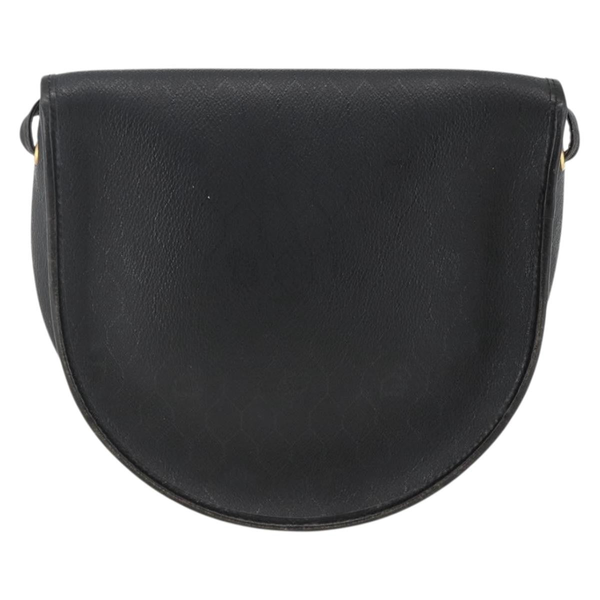 Christian Dior Vintage Honeycomb Shoulder Bag Canvas And Leather Black Canvas Shoulder Bag Bag (Pre-Owned)