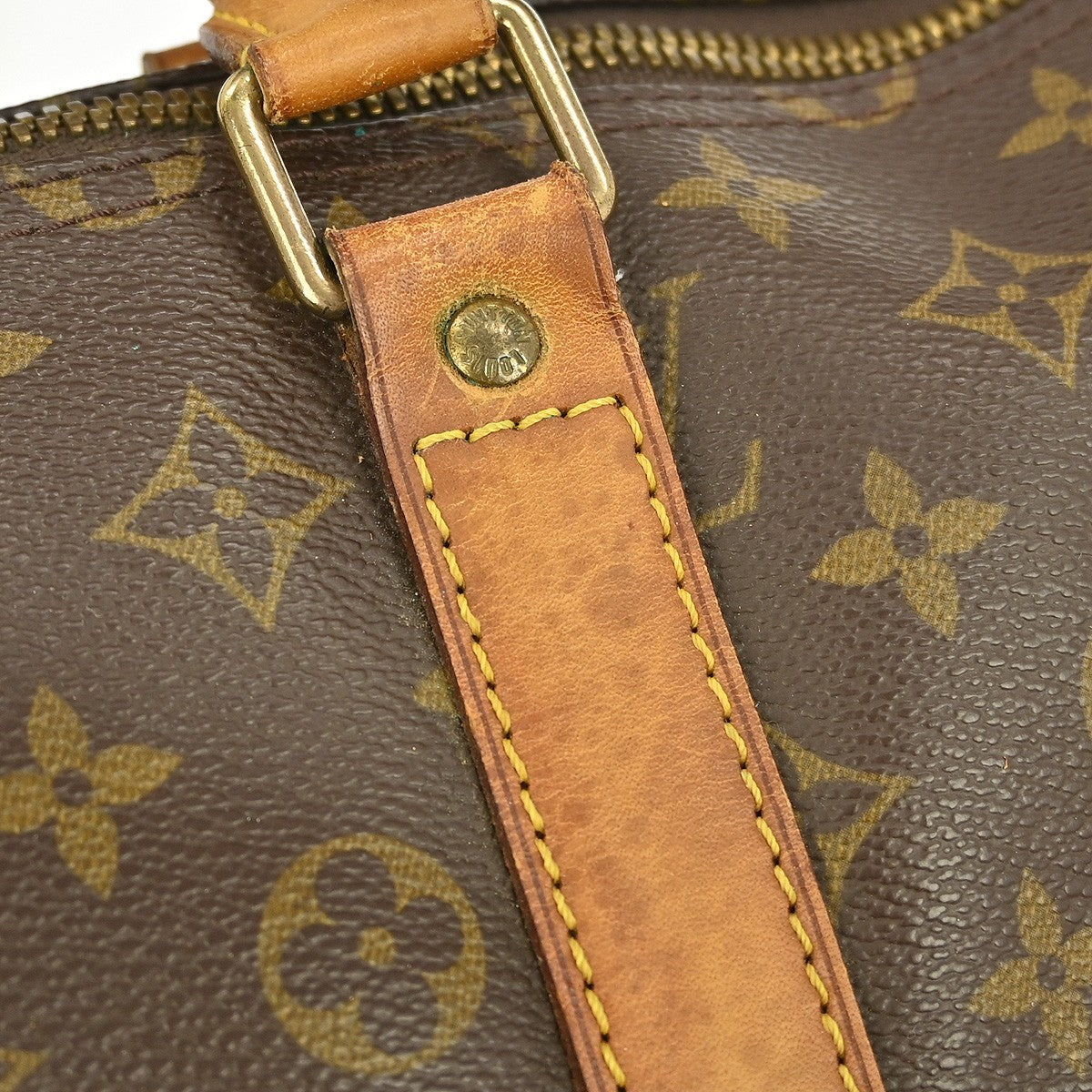 Louis Vuitton Keepall Bag Monogram Canvas Brown Canvas Travel Bag