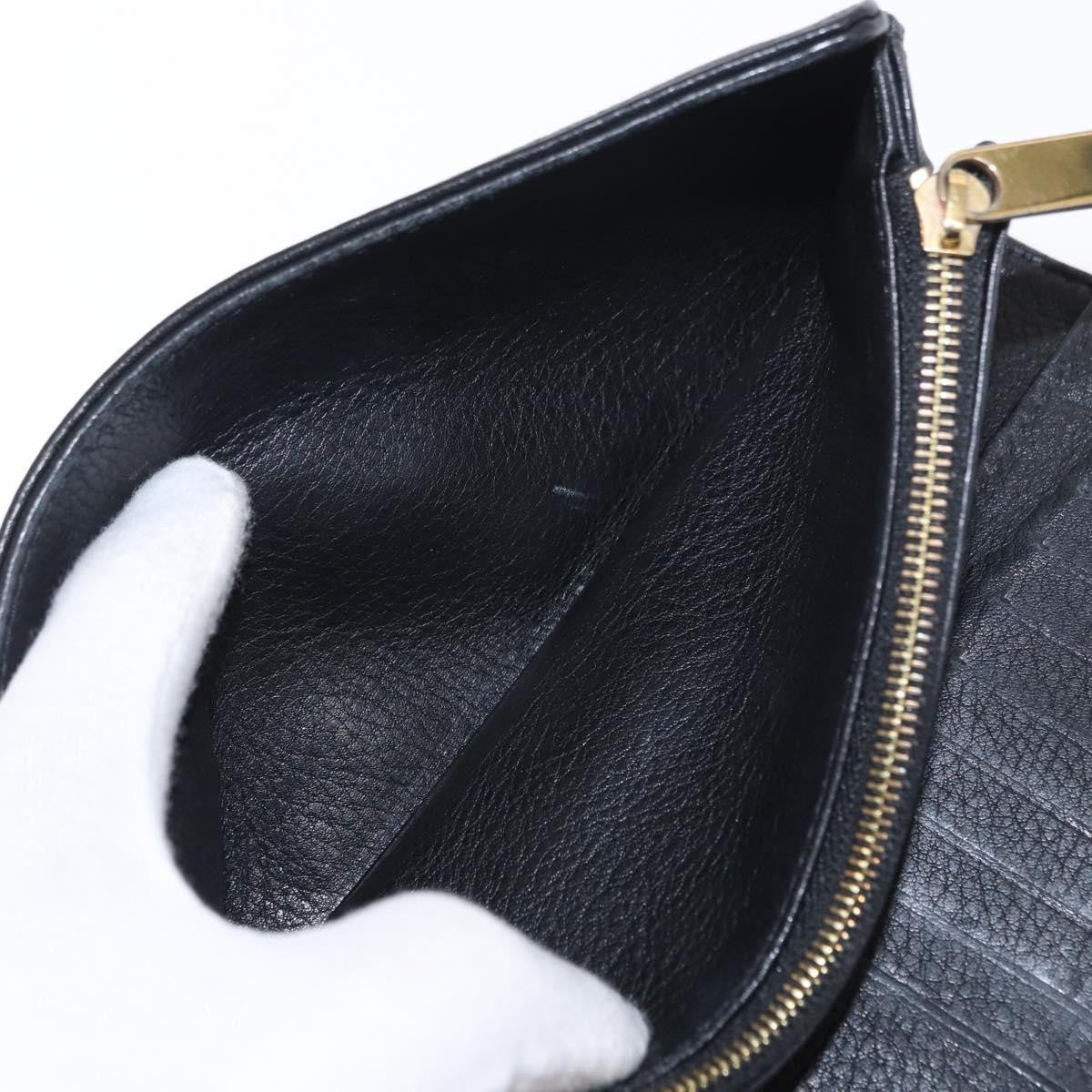 Louis Vuitton Amelia Wallet Mahina Leather Black Leather Wallets Accessory