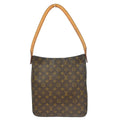 Louis Vuitton Monogram Looping Handbag Monogram Canvas Brown Canvas Handbag