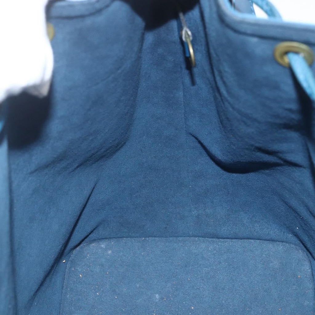 Louis Vuitton Petit Noe Handbag Epi Leather Blue Leather Shoulder Bag