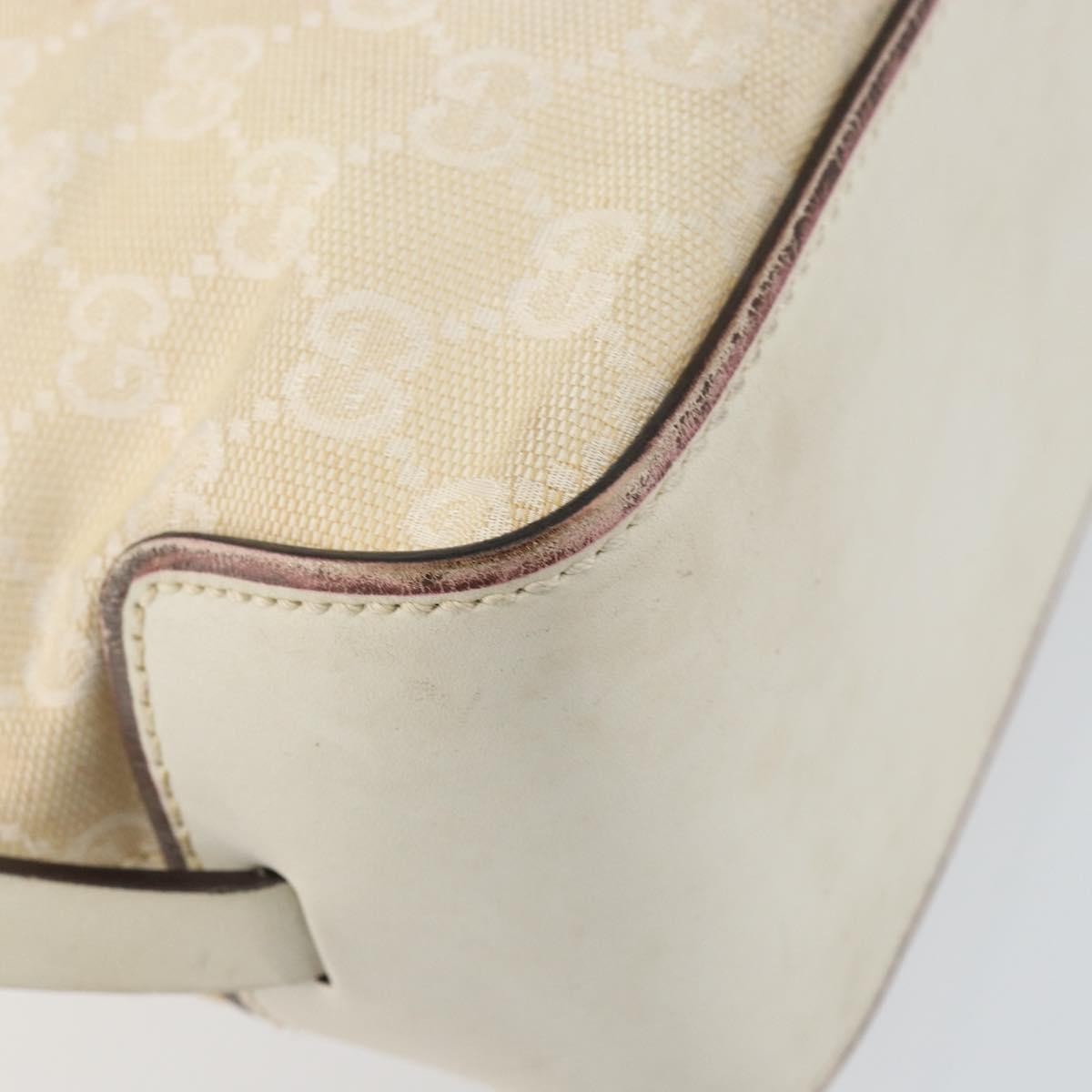 Gucci Belted Bucket Tote Gg Canvas With Leather Beige Canvas Tote Bag Bag (Pre-Owned)