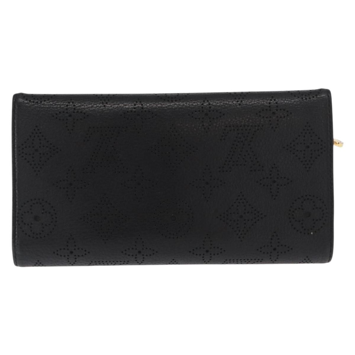 Louis Vuitton Amelia Wallet Mahina Leather Black Leather Wallets Accessory