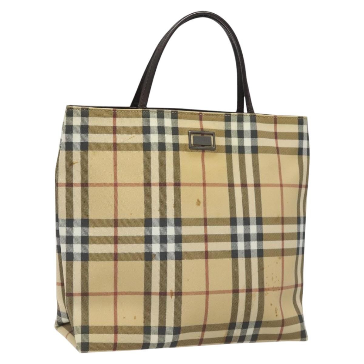 Burberry Nova Check Handbag Nova Check Canvas Beige Canvas Handbag