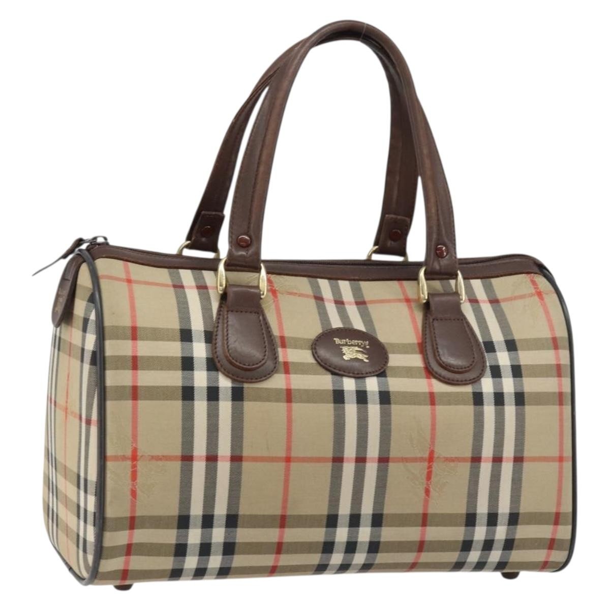 Burberry Nova Check Handbag Nova Check Canvas Beige Canvas Handbag