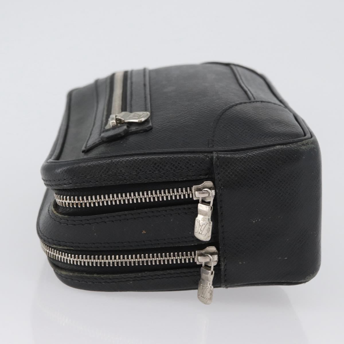 Louis Vuitton Pavel Handbag Taiga Leather Black Leather Clutche & Pouche Bag