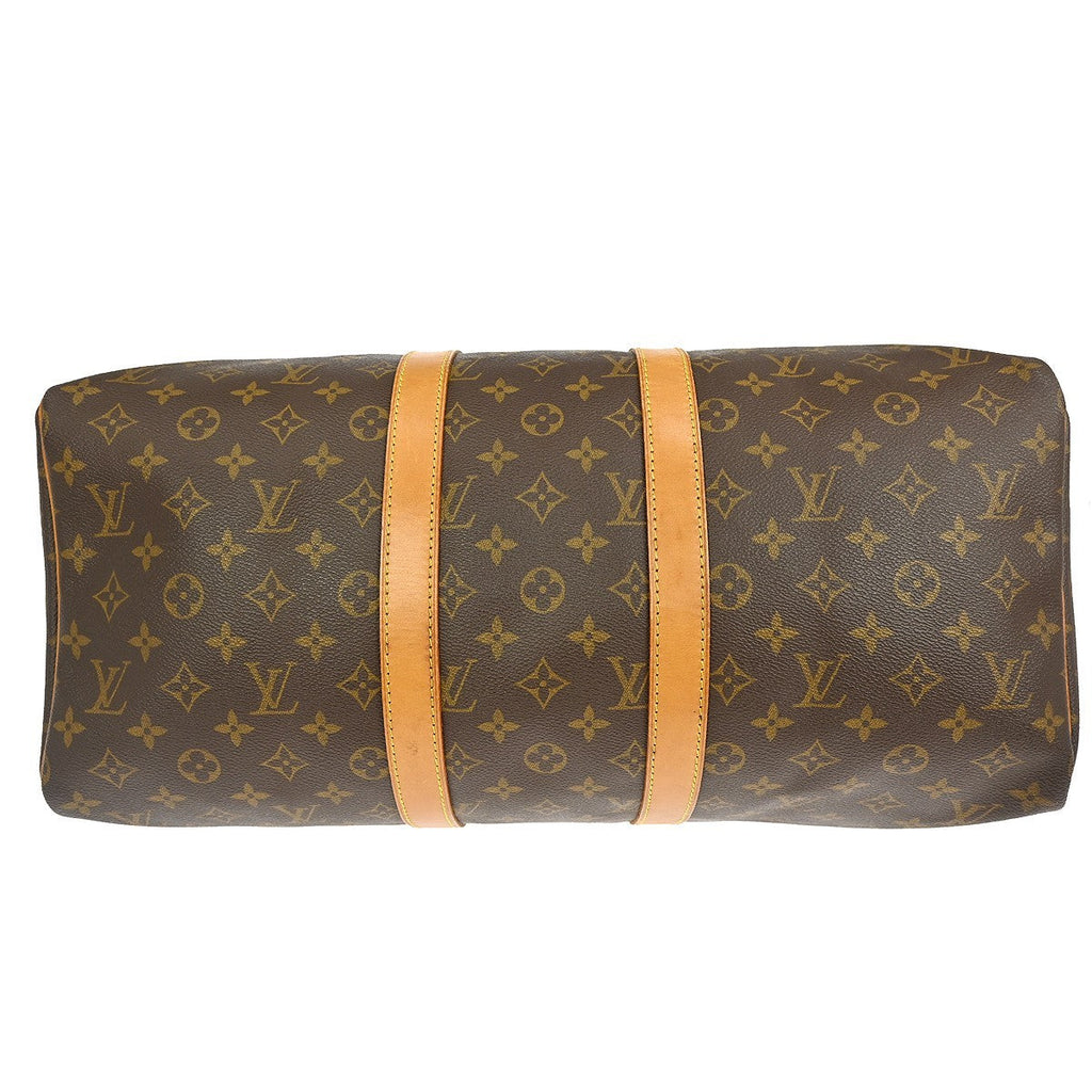 Louis Vuitton Keepall Bag Monogram Canvas Brown Canvas Travel Bag