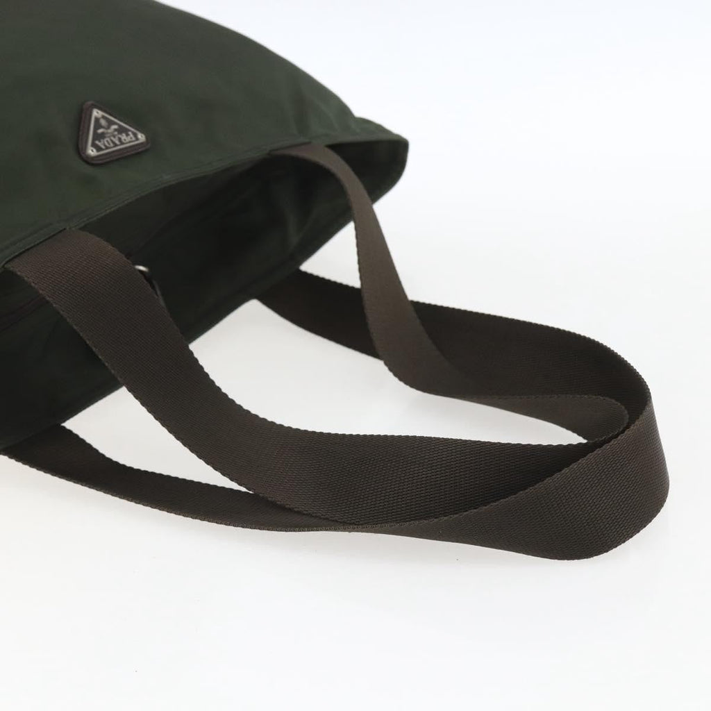 Prada Vintage Zip Tote Tessuto Khaki Nylon Tote Bag Bag