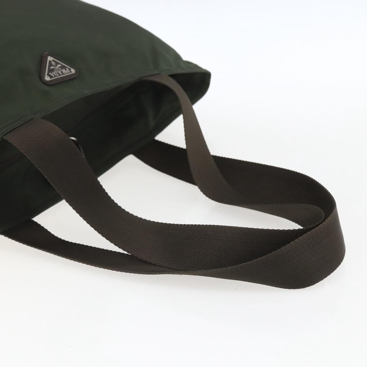 Prada Vintage Zip Tote Tessuto Khaki Nylon Tote Bag Bag
