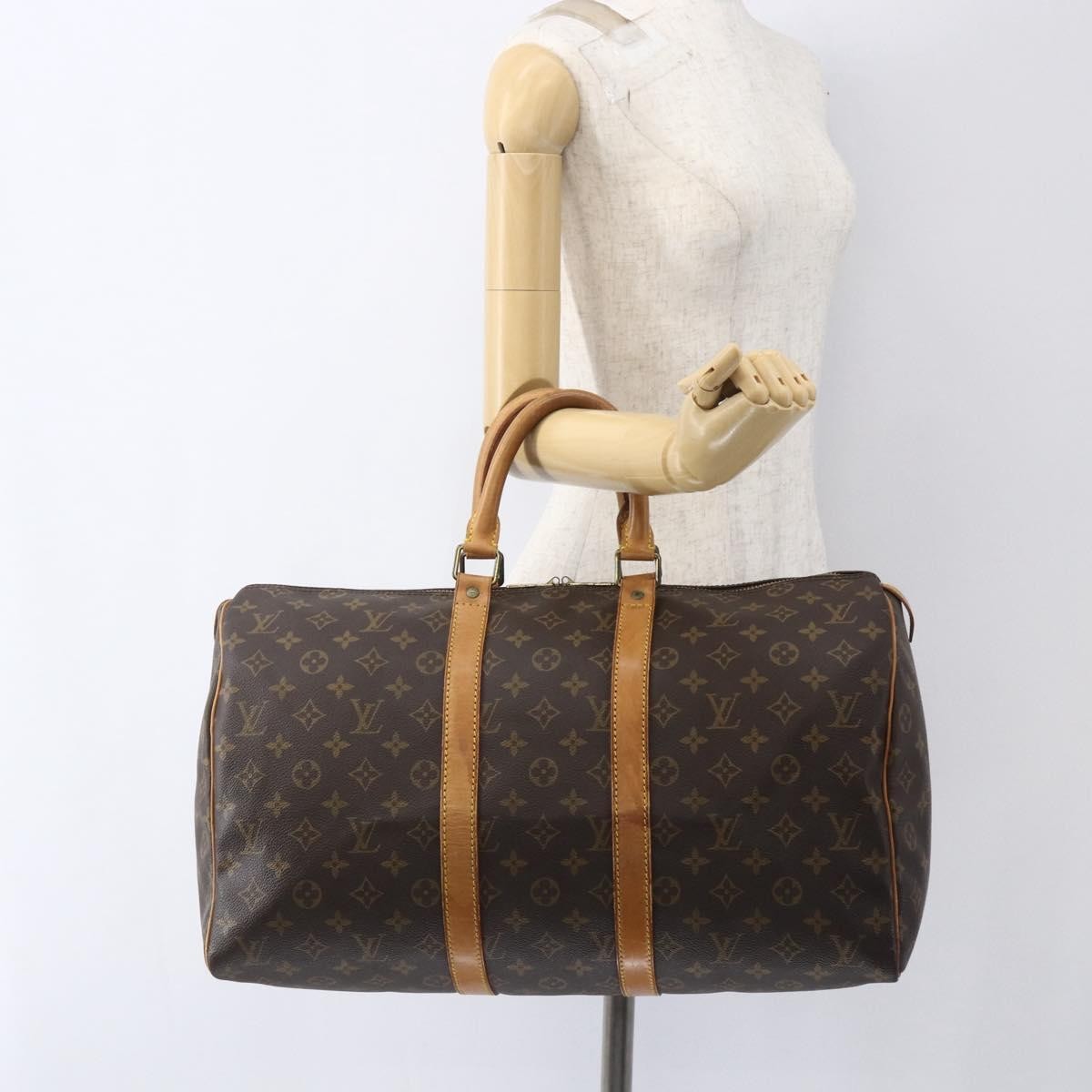 Louis Vuitton Keepall Bag Monogram Canvas Brown Canvas Travel Bag