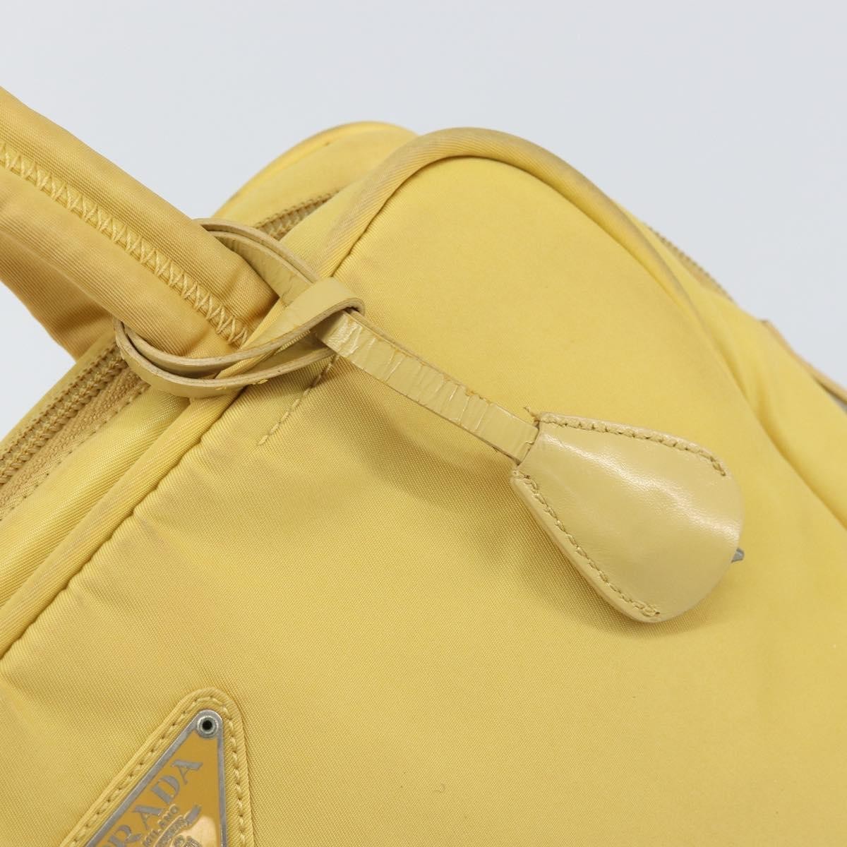 Prada Zip Around Tote Tessuto Yellow Nylon Handbag