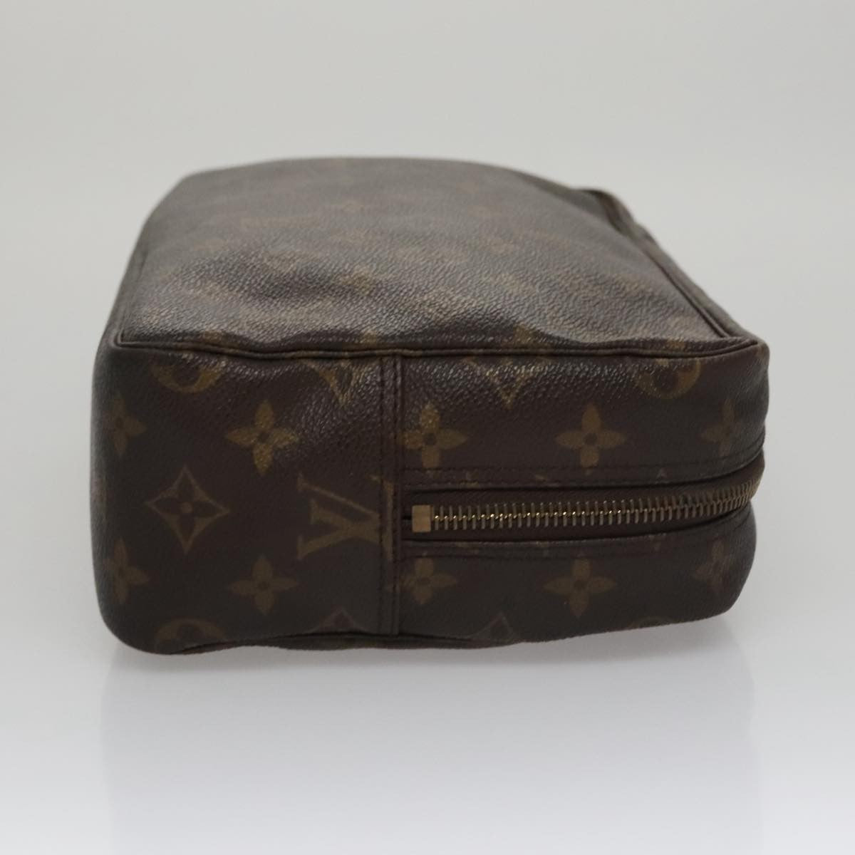 Louis Vuitton Trousse Toiletry Pouch Monogram Canvas Brown Canvas Toiletry Case Accessory