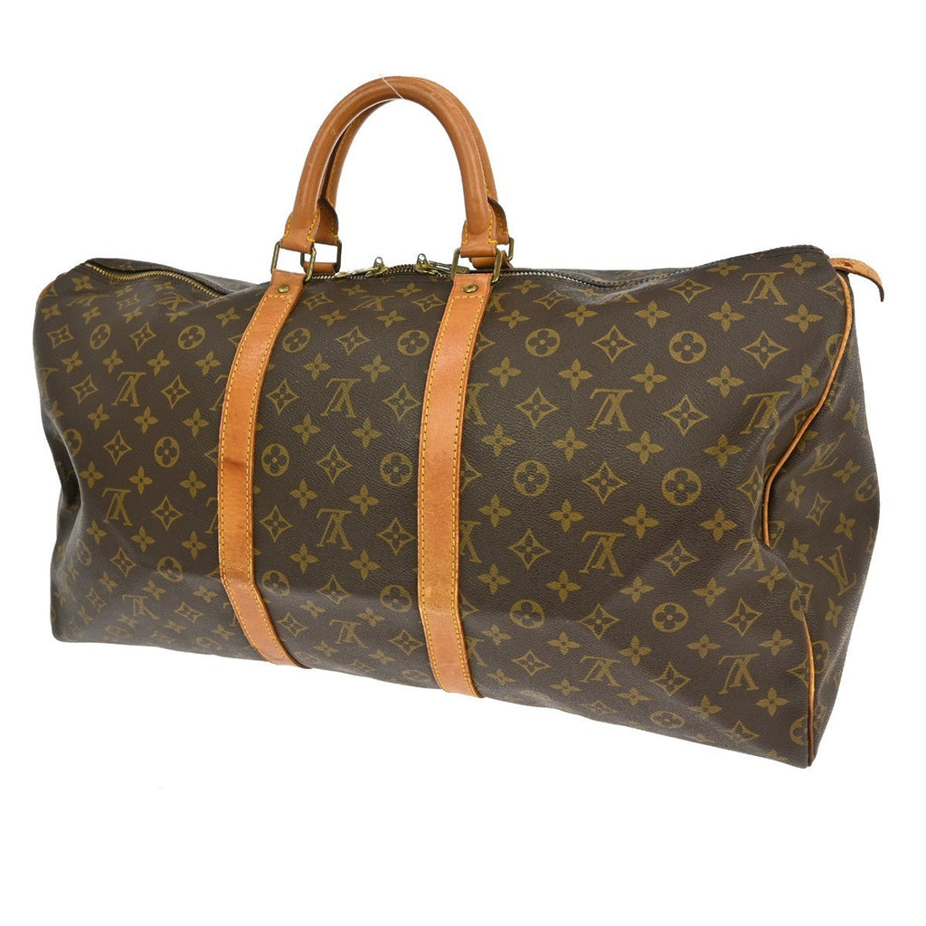 Louis Vuitton Keepall Bag Monogram Canvas Brown Canvas Travel Bag