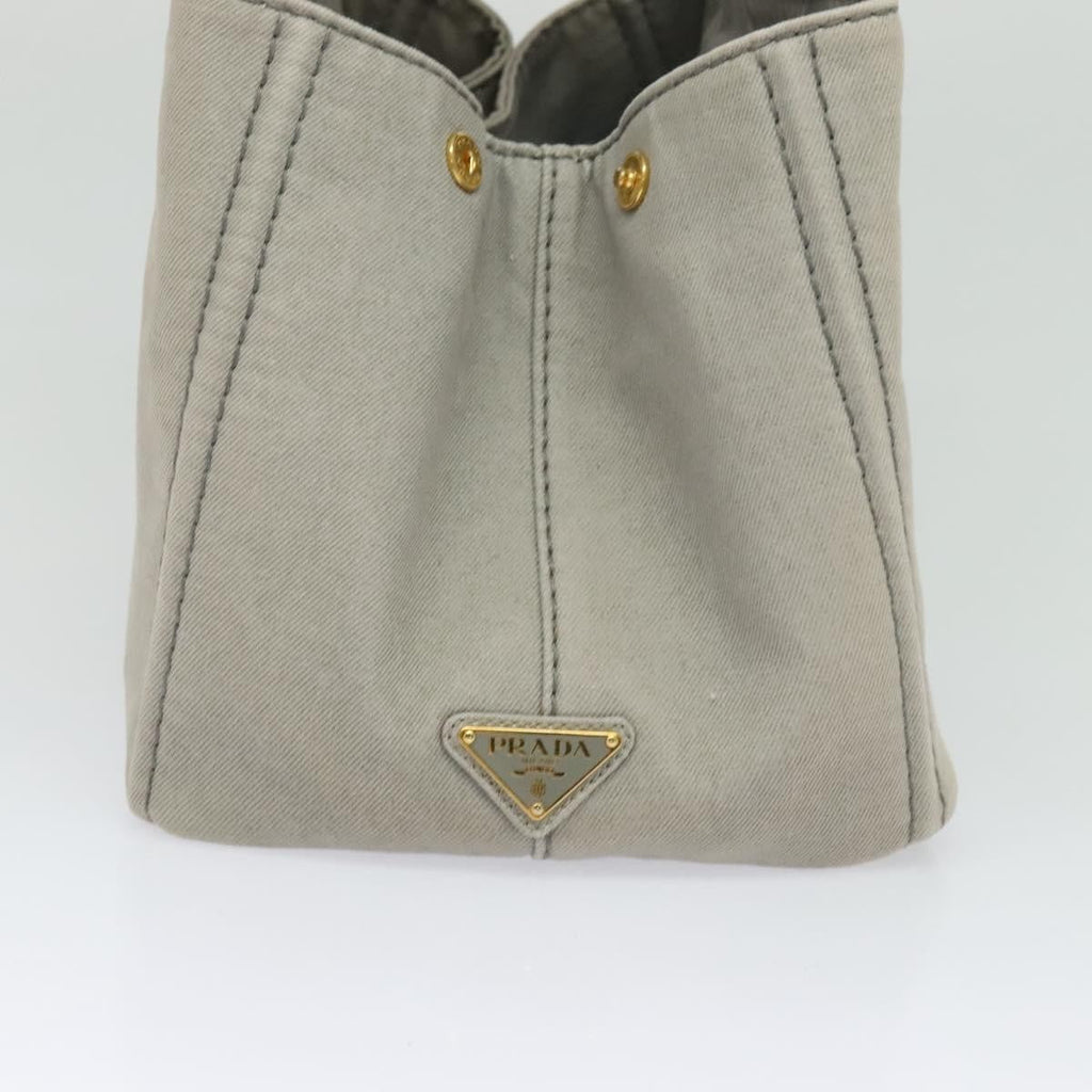 Prada Canapa Tote Canvas Gray Canvas Bag