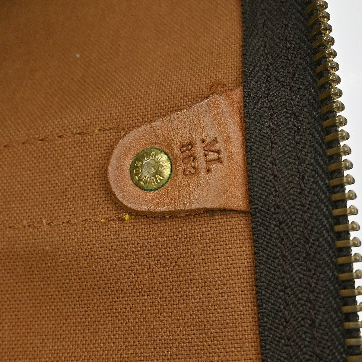 Louis Vuitton Keepall Bag Monogram Canvas Brown Leather Travel Bag