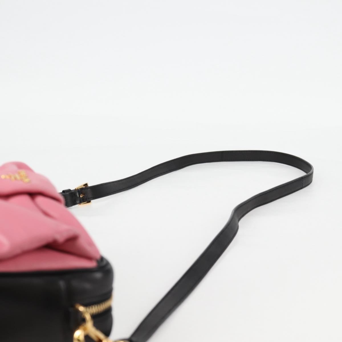 Prada Bow Camera Crossbody Bag Nappa Leather Black Leather Shoulder Bag Bag
