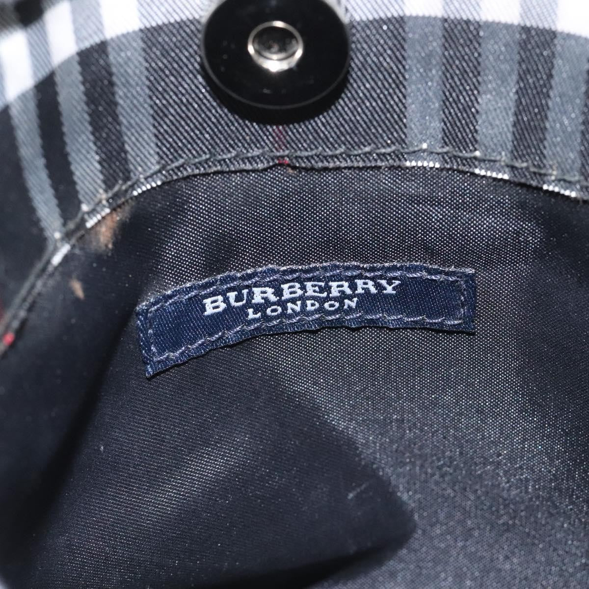 Burberry Nova Check Tote Nylon Black Nylon Handbag