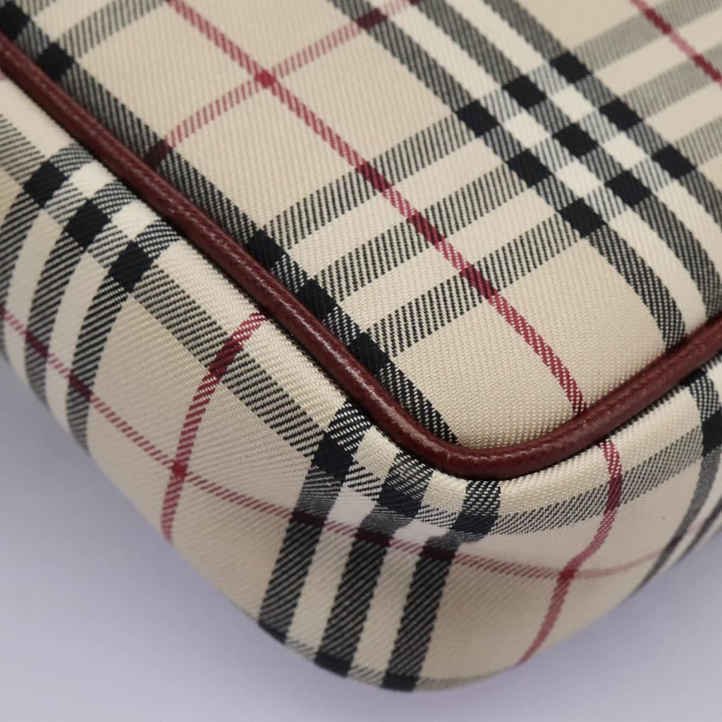 Burberry Nova Check Shoulder Bag Canvas And Leather Beige Canvas Shoulder Bag
