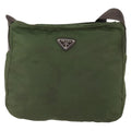 Prada Zip Top Messenger Bag Tessuto Khaki Nylon Shoulder Bag Bag