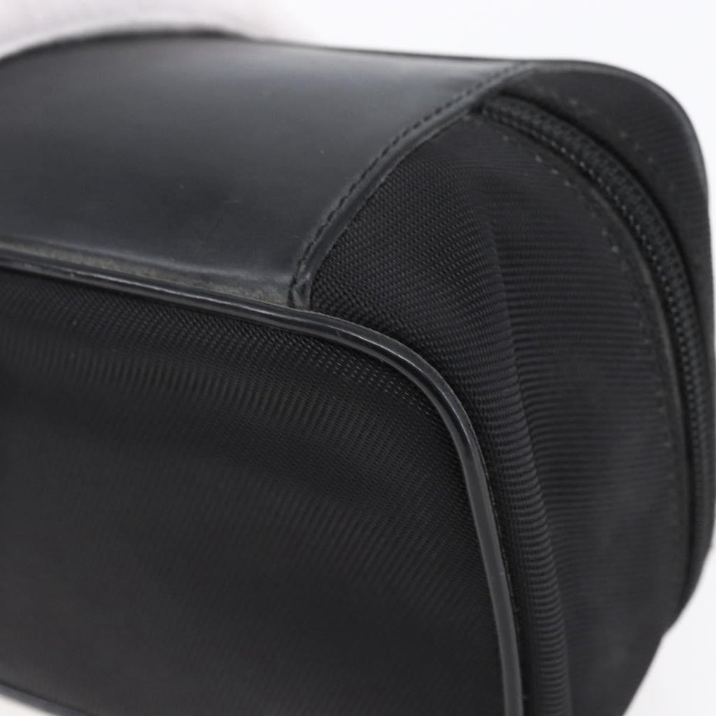 Gucci Vintage Bamboo Vanity Case Nylon Black Nylon Handbag (Pre-Owned)