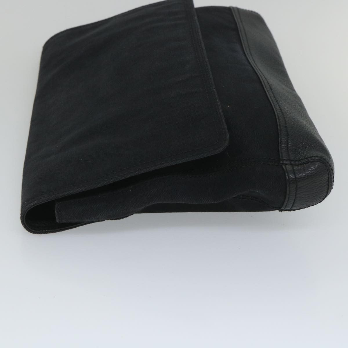Balenciaga Vintage Pouch Leather Black Canvas Clutche & Pouche
