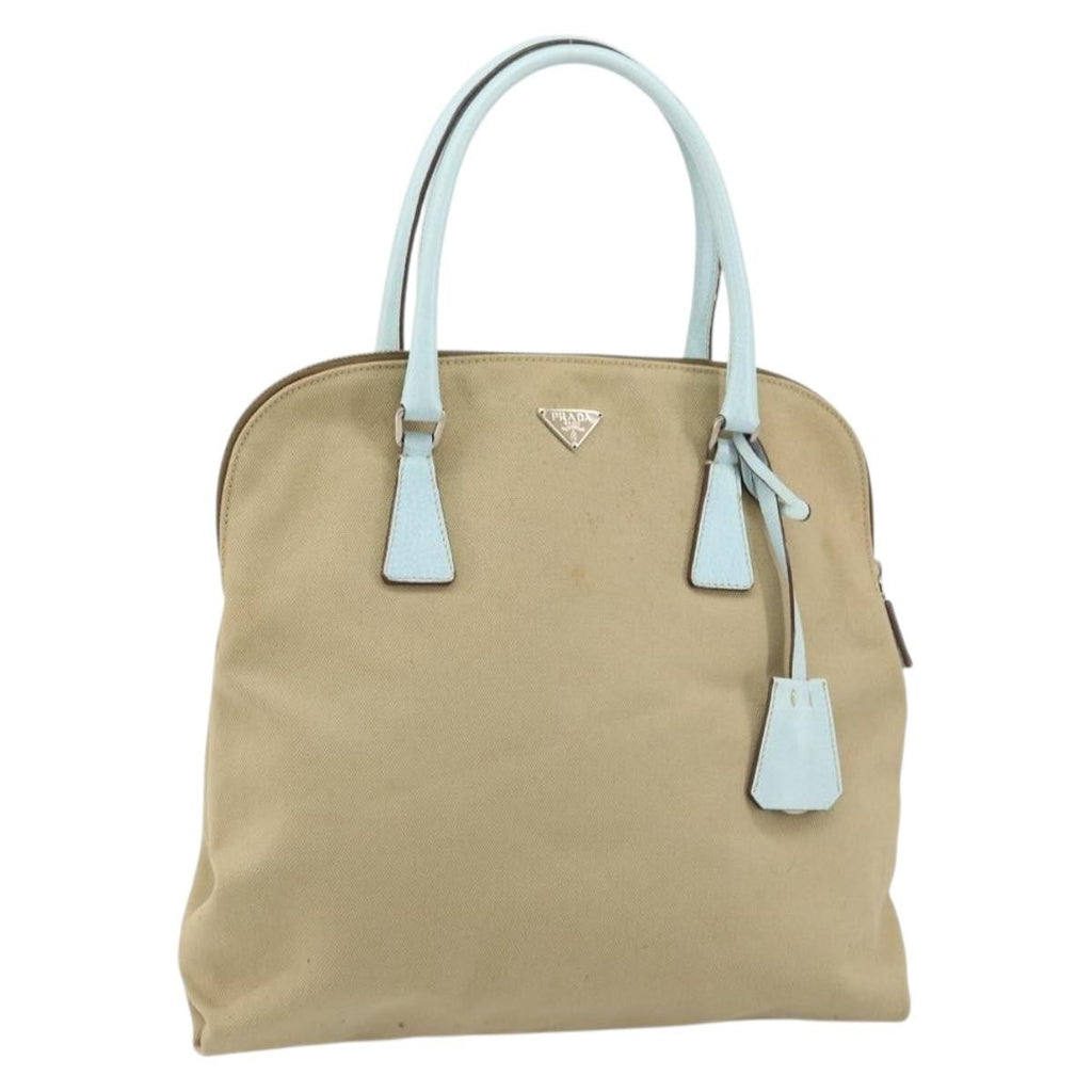 Prada Vintage Handbag Canvas Beige Canvas Handbag