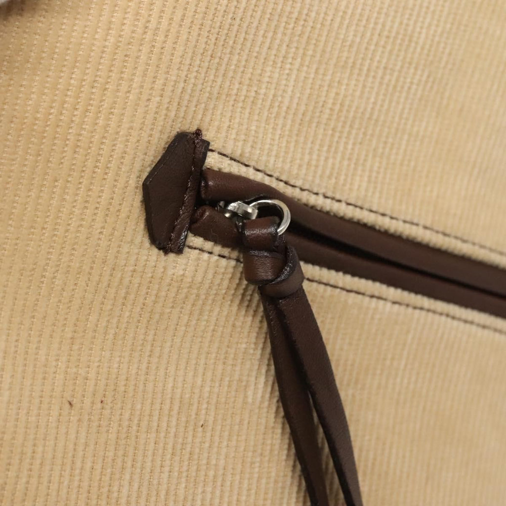 Burberry Blue Label Shoulder Bag Velvet Beige Velvet Shoulder Bag