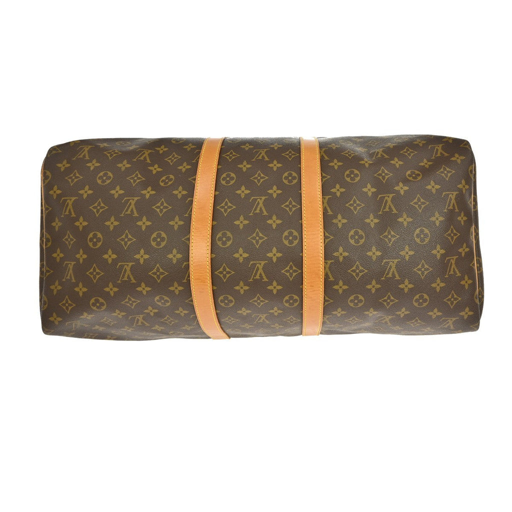 Louis Vuitton Keepall Bag Monogram Canvas Brown Canvas Travel Bag