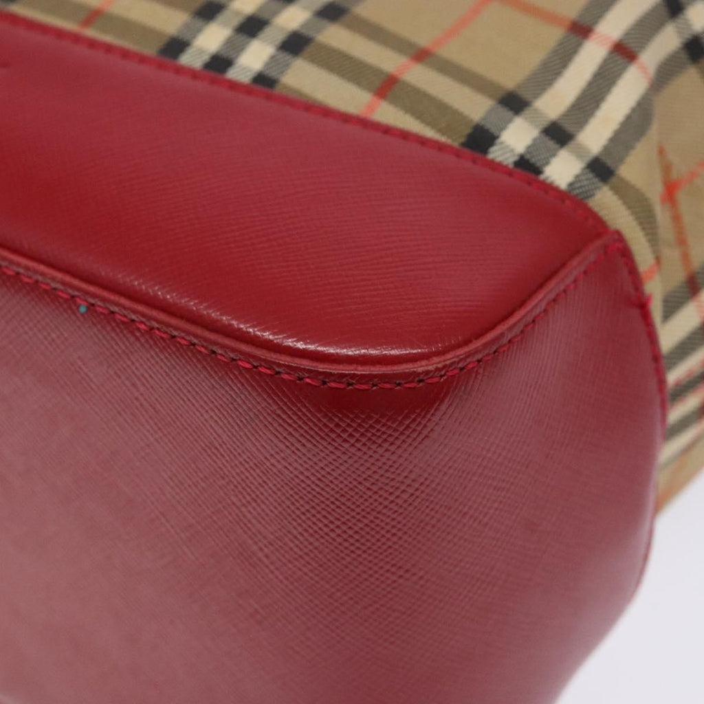 Burberry Nova Check Tote Canvas Check Pattern Beige Canvas Tote Bag