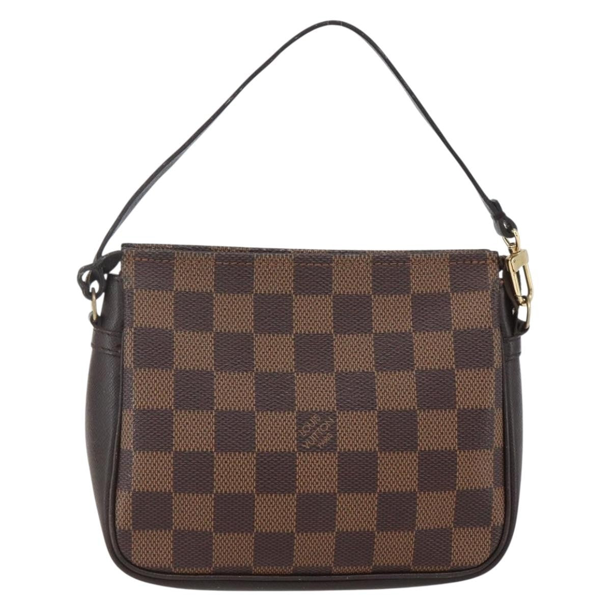 Louis Vuitton Trousse Make Up Bag Damier Brown Canvas Clutche & Pouche Bag