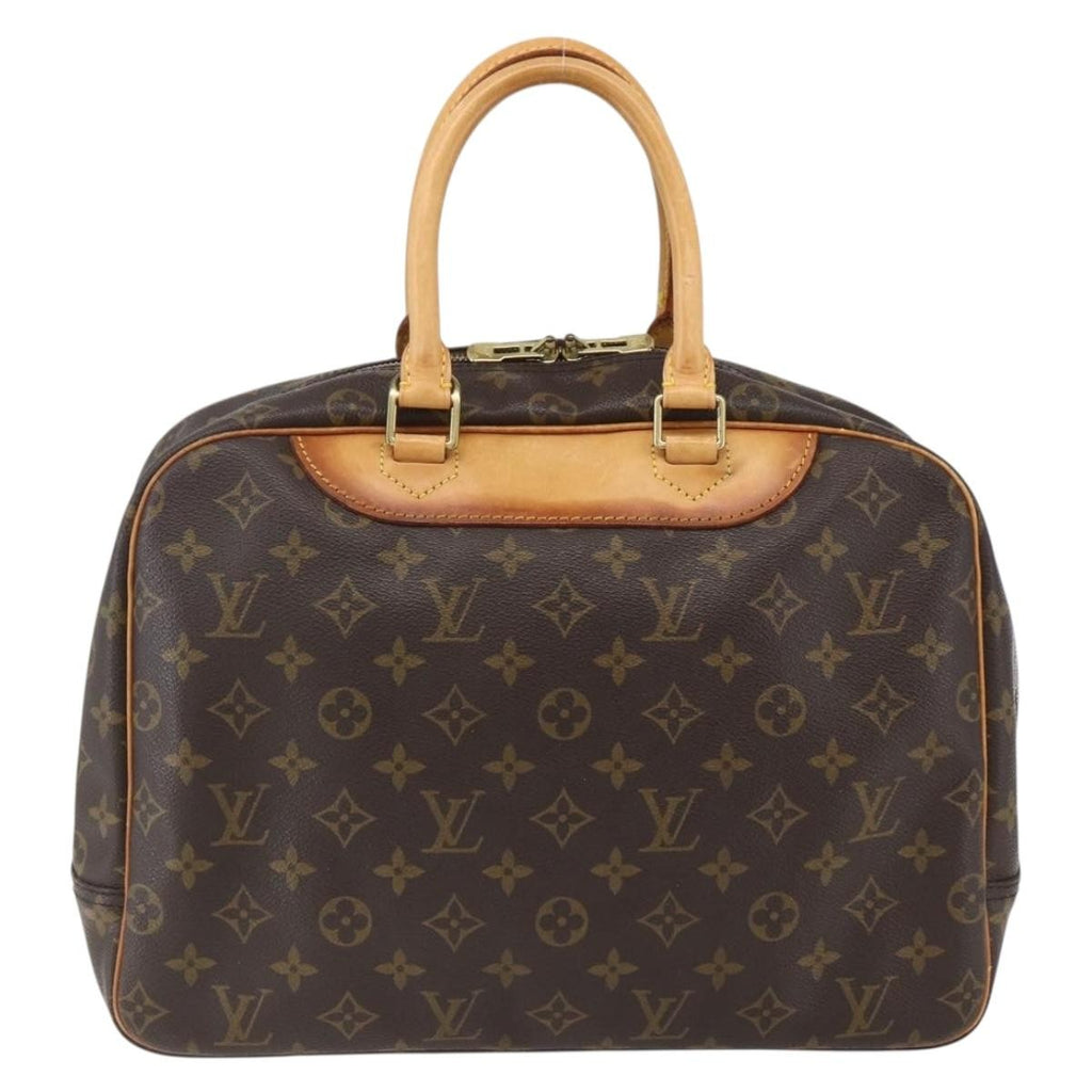 Louis Vuitton Deauville Handbag Monogram Canvas Brown Canvas Handbag