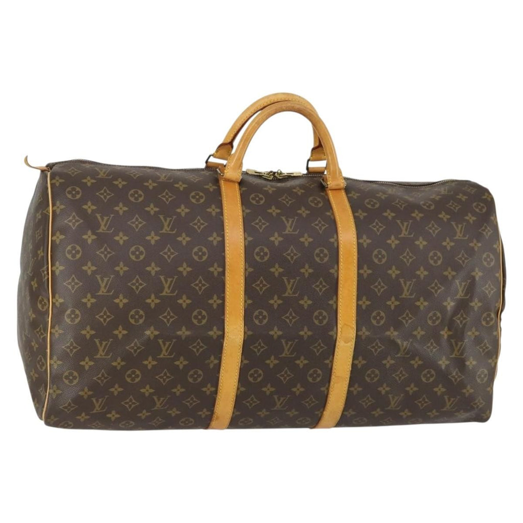 Louis Vuitton Keepall Bag Monogram Canvas Brown Canvas Travel Bag